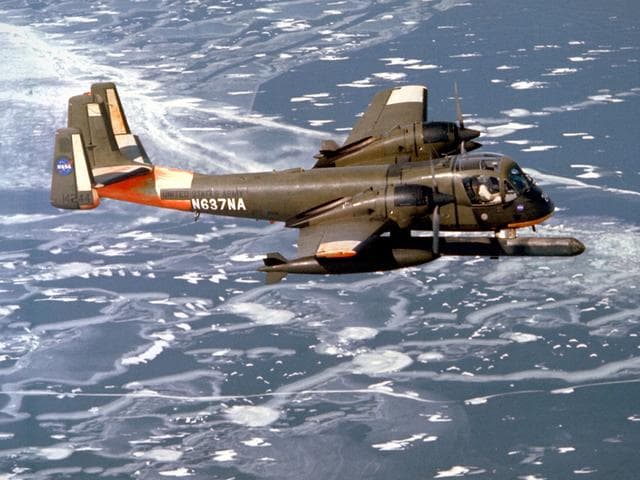 NASA image: Grumman OV-1B Mohawk Maps the Ice over the Great Lakes