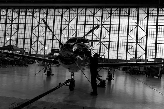 NASA image: Pilatus PC-12 Aircraft Being Prepped for Takeoff
