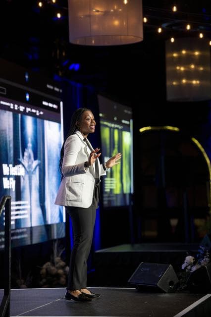 NASA image: Nikki Welch Speaking During Evening with the Stars 2024