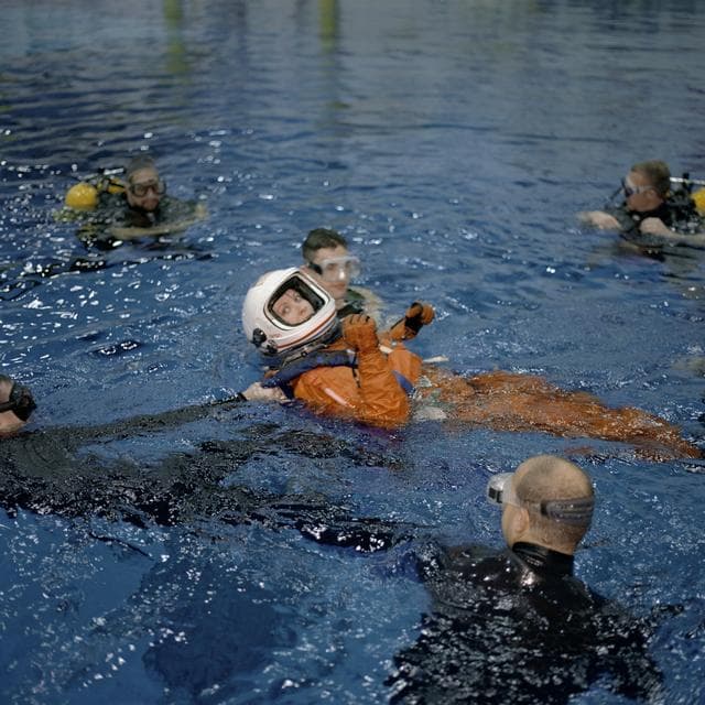 NASA image: STS-104 Preflight Emergency Egress Bailout Training at the NBL