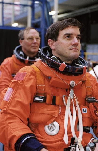 NASA image: STS-110 Emergency Egress Training