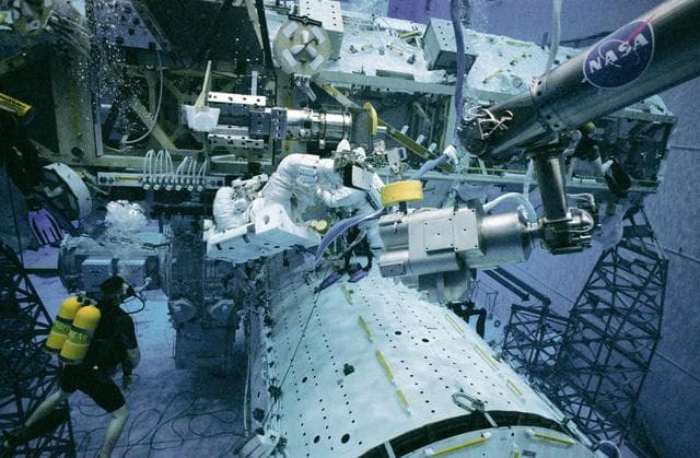 NASA image: NBL experimental photographic support: STS-111-UF2
