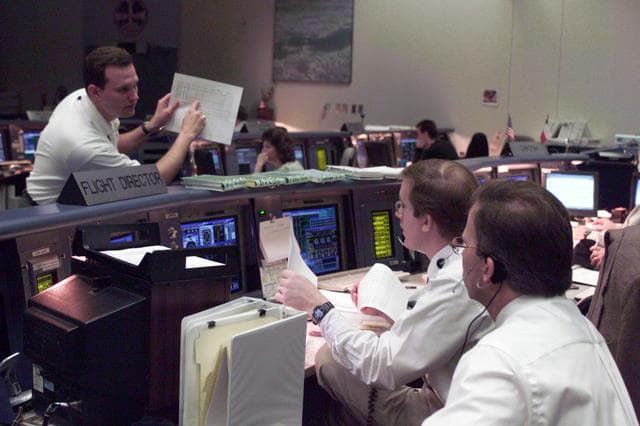 NASA image: STS-102 Launch Activities inside the MCC.