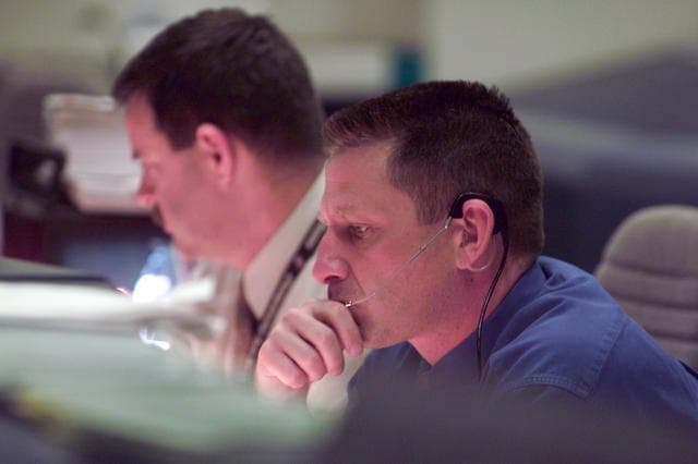 NASA image: STS-102 Launch Activities inside the MCC.