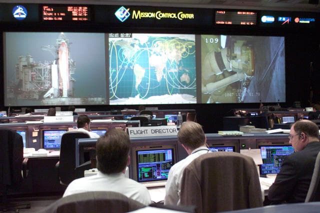 NASA image: STS-102 Launch Activities inside the MCC.