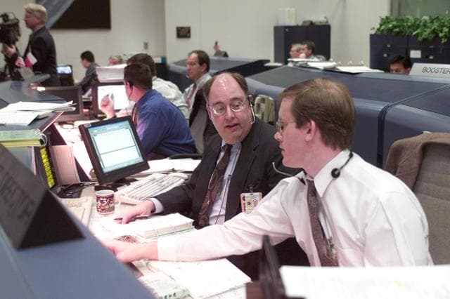 NASA image: STS-102 Launch Activities inside the MCC.
