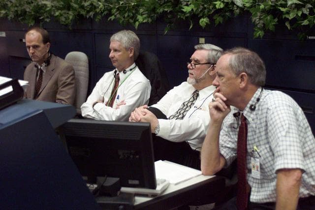 NASA image: Coverage of STS-104 Launch Coverage of Flight Controllers in MCC.