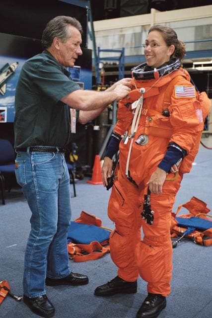 NASA image: STS-112 Preflight Emergency Egress Training