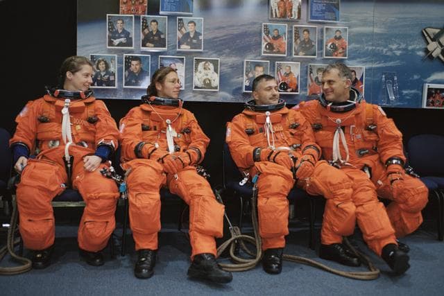 NASA image: STS-112 Preflight Emergency Egress Training