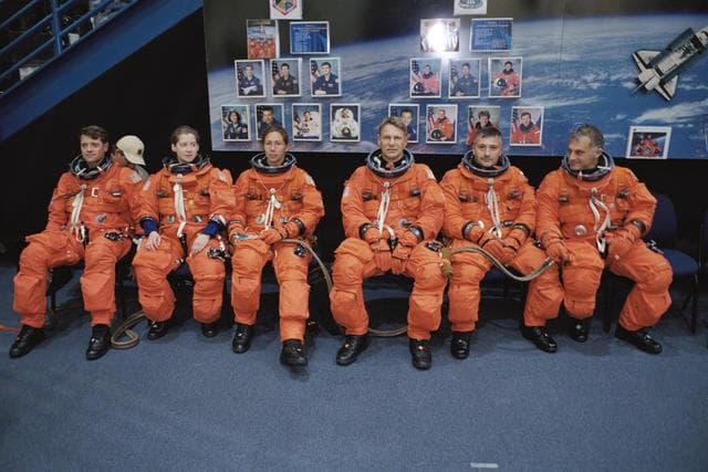 NASA image: STS-112 Preflight Emergency Egress Training