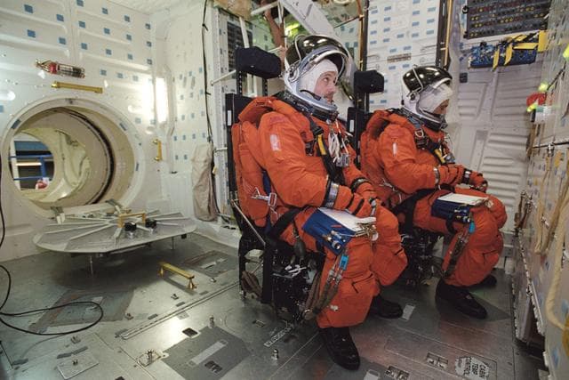 NASA image: STS-112 Preflight Emergency Egress Training