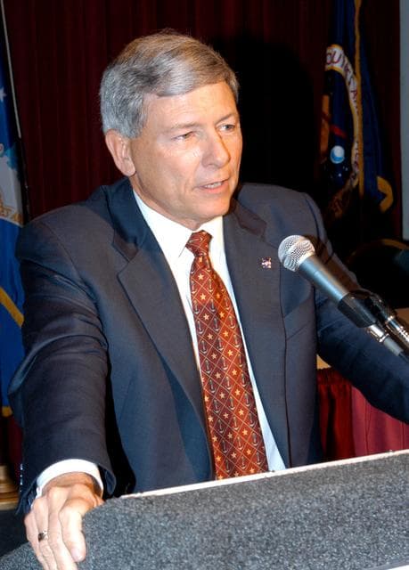 NASA image: KENNEDY SPACE CENTER, FLA. - At a luncheon during Space Congress Week, Michael Kostelnik, NASA deputy associate administrator for the Space Shuttle and the International Space Station, speaks to luncheon attendees about the future challenges the Agency faces.  Held April 29-May 2, 2003, in Cape Canaveral, Fla., the Space Congress is an international conference that gathers attendees from the scientific community, the space industry workforce, educators and local supporting industries.  This year's event commemorated the 40th anniversary of the Kennedy Space Center and the Centennial of Flight.  The theme for the Space Congress was "Linking the Past to the Future: A Celebration of Space."