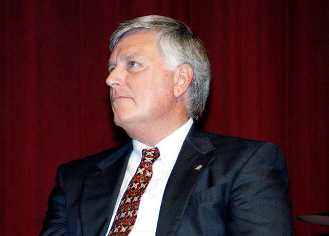 NASA image: KENNEDY SPACE CENTER, FLA. -  KSC Deputy Director James W. Kennedy receives the news of his appointment as the next director of the NASA Kennedy Space Center (KSC) before a group of KSC employees assembled in the KSC Training Auditorium. Kennedy has served as KSC's deputy director since November 2002. He will succeed KSC Director Roy D. Bridges, who was appointed on June 13 to lead NASA's Langley Research Center, Hampton, Va.