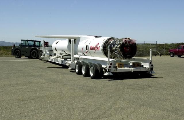 NASA image: KENNEDY SPACE CENTER, FLA. -  The Pegasus launch vehicle is moved back to its hangar at Vandenberg Air Force Base, Calif.  The Pegasus will carry the SciSat-1 spacecraft in a 400-mile-high polar orbit to investigate processes that control the distribution of ozone in the upper atmosphere.  The scientific mission of SciSat-1 is to measure and understand the chemical processes that control the distribution of ozone in the Earth’s atmosphere, particularly at high altitudes.  The data from the satellite will provide Canadian and international scientists with improved measurements relating to global ozone processes and help policymakers assess existing environmental policy and develop protective measures for improving the health of our atmosphere, preventing further ozone depletion.  The mission is designed to last two years.