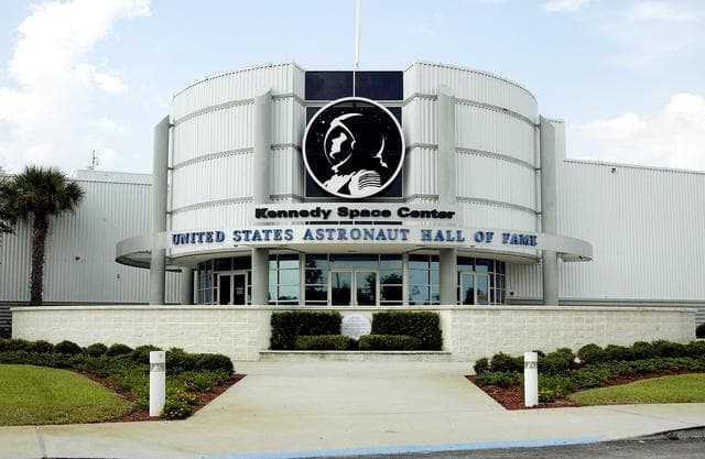 KENNEDY SPACE CENTER, FLA.  The Astronaut Hall of Fame is dedicated to telling the stories of America’s astronauts.  It features the world’s largest collection of personal astronaut mementos plus historic spacecrafts and training simulators.  The Hall of Fame is part of the KSC Visitor Complex.