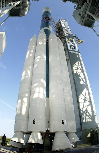 NASA image: Delta II SIRTF MST Rollback