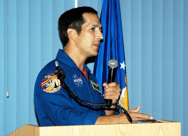 NASA image: KENNEDY SPACE CENTER, FLA. -   At a luncheon celebrating Native American Heritage Month held at the Patrick Air Force Base NCO Club, astronaut John Herrington speaks to invited guests.  Herrington is a tribally enrolled Chickasaw and the world’s first Native American astronaut, who last flew on mission STS-113 in 2002.