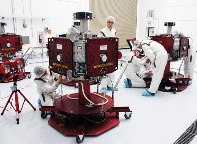 NASA image: Working on THEMIS payload