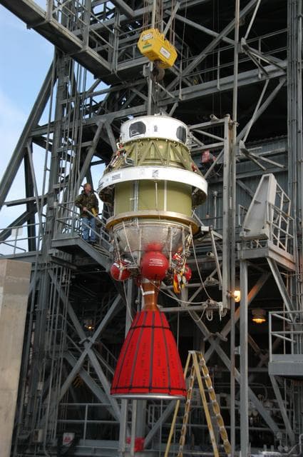 Delta II Second stage lift and mate