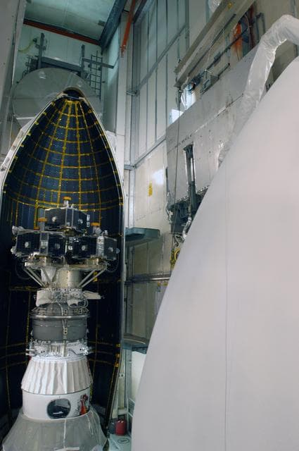 NASA image: THEMIS payload encapsulation at complex 17B
