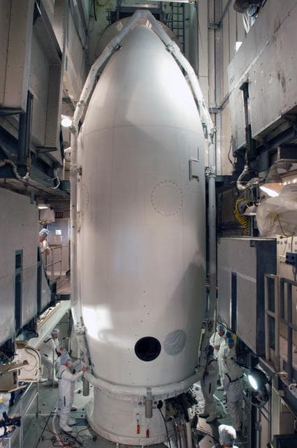 NASA image: THEMIS payload encapsulation at complex 17B