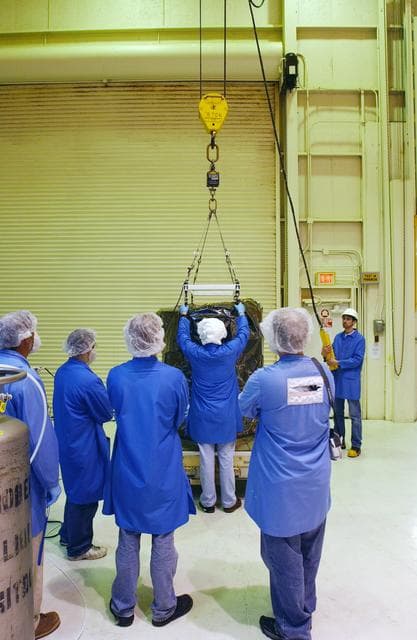 NASA image: Orbital Sciences Pegasus XL AIM Processing