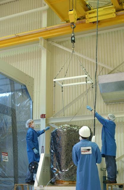 NASA image: Orbital Sciences Pegasus XL AIM Processing