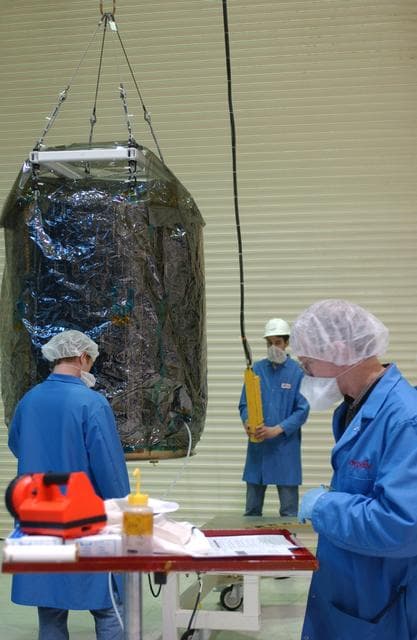 NASA image: Orbital Sciences Pegasus XL AIM Processing