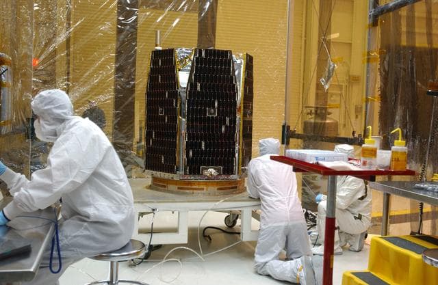 NASA image: Orbital Sciences Pegasus XL AIM Processing