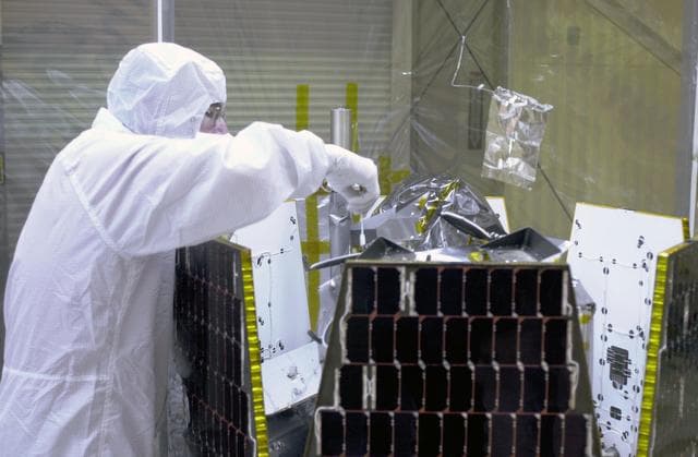 NASA image: Orbital Sciences Pegasus XL AIM Processing