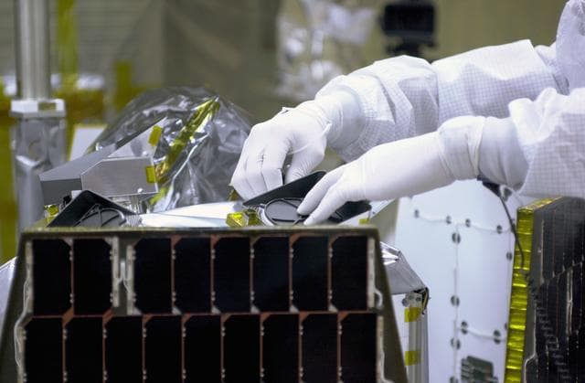NASA image: Orbital Sciences Pegasus XL AIM Processing