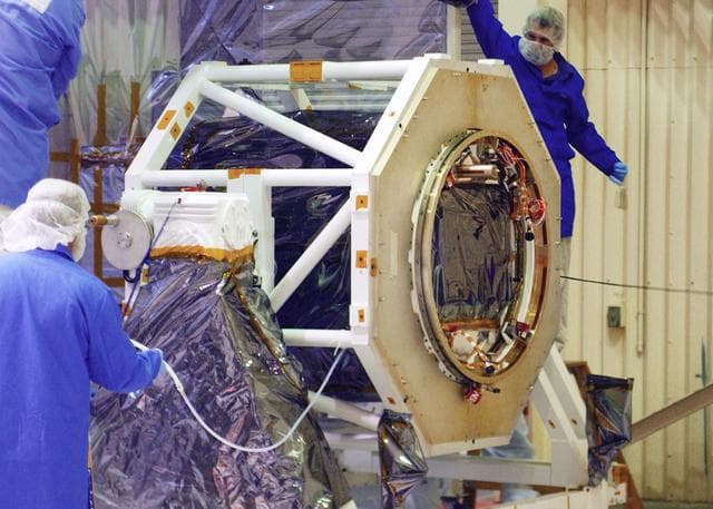 NASA image: AIM being prepared for integrated testing and flight simulation