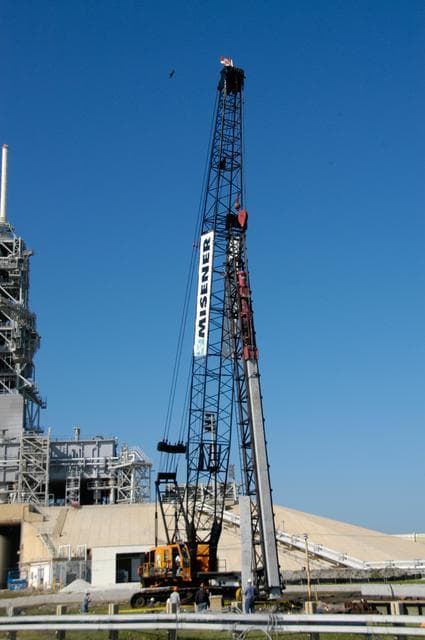 NASA image: Constructing lightning towers for the Constellation Program and 