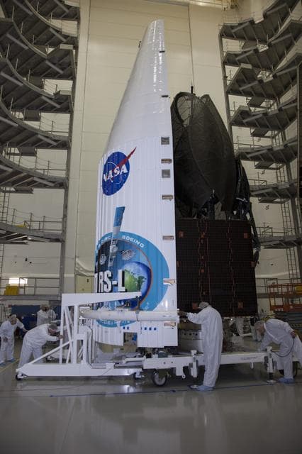 NASA image: TDRS-L Spacecraft Fairing Encapsulation