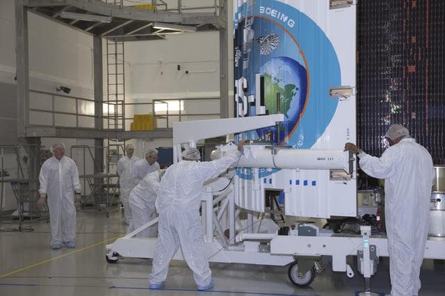 NASA image: TDRS-L Spacecraft Fairing Encapsulation