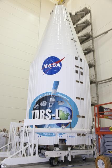 NASA image: TDRS-L Spacecraft Fairing Encapsulation