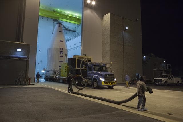NASA image: TDRS-L Spacecraft Transported from Astrotech to SLC