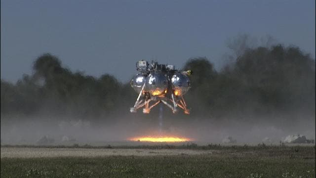 NASA image:  Morpheus Campaign 1A Liftoff