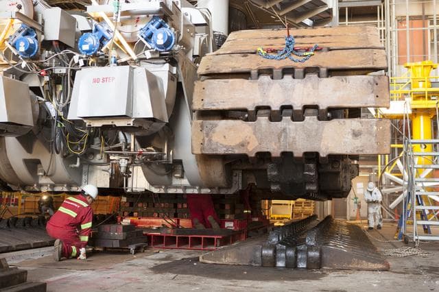 NASA image: Crawler Bearing Replacement