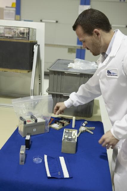 NASA image: SpaceX-3 KSC Payloads: Biotube, Bric, Apex2-2