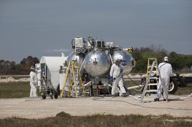 NASA image: Morpheus 1C preps & post launch activities