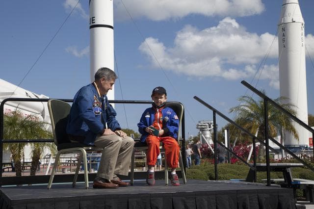 NASA image: Ceremony Honoring Connor Johnson