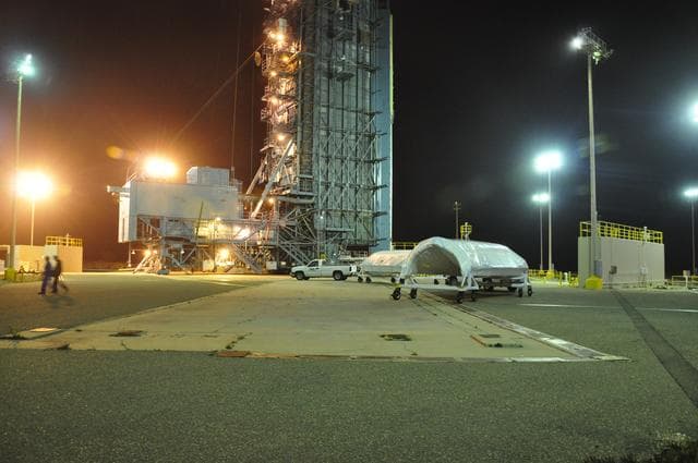 NASA image: OCO-2 Fairing Bi-Sector Halves Transport