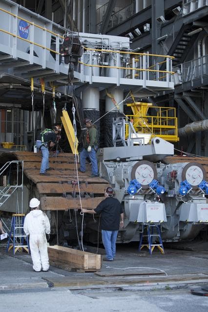 NASA image: GSDO Crawler Tread Removal