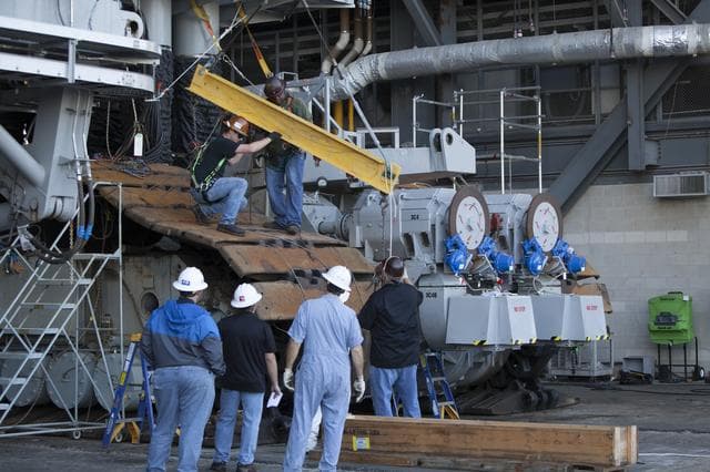 NASA image: GSDO Crawler Tread Removal