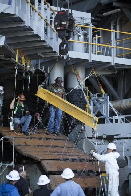 NASA image: GSDO Crawler Tread Removal