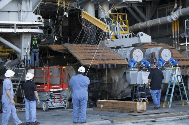 NASA image: GSDO Crawler Tread Removal