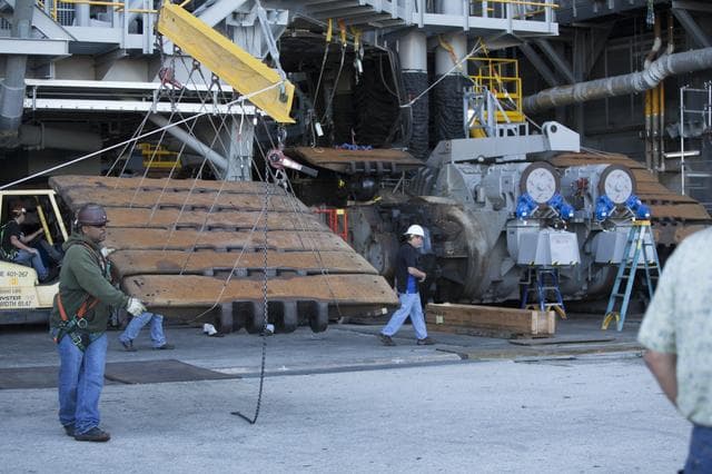 NASA image: GSDO Crawler Tread Removal
