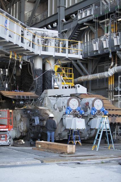 NASA image: GSDO Crawler Tread Removal