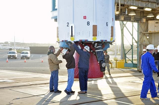 NASA image: OCO-2 Booster on Stand